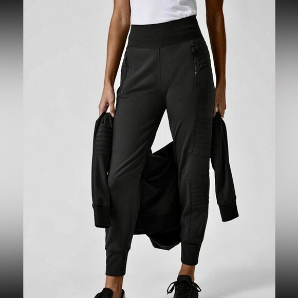 Athleta Pants - Athleta Small Black‎ Venice Moto Joggers
